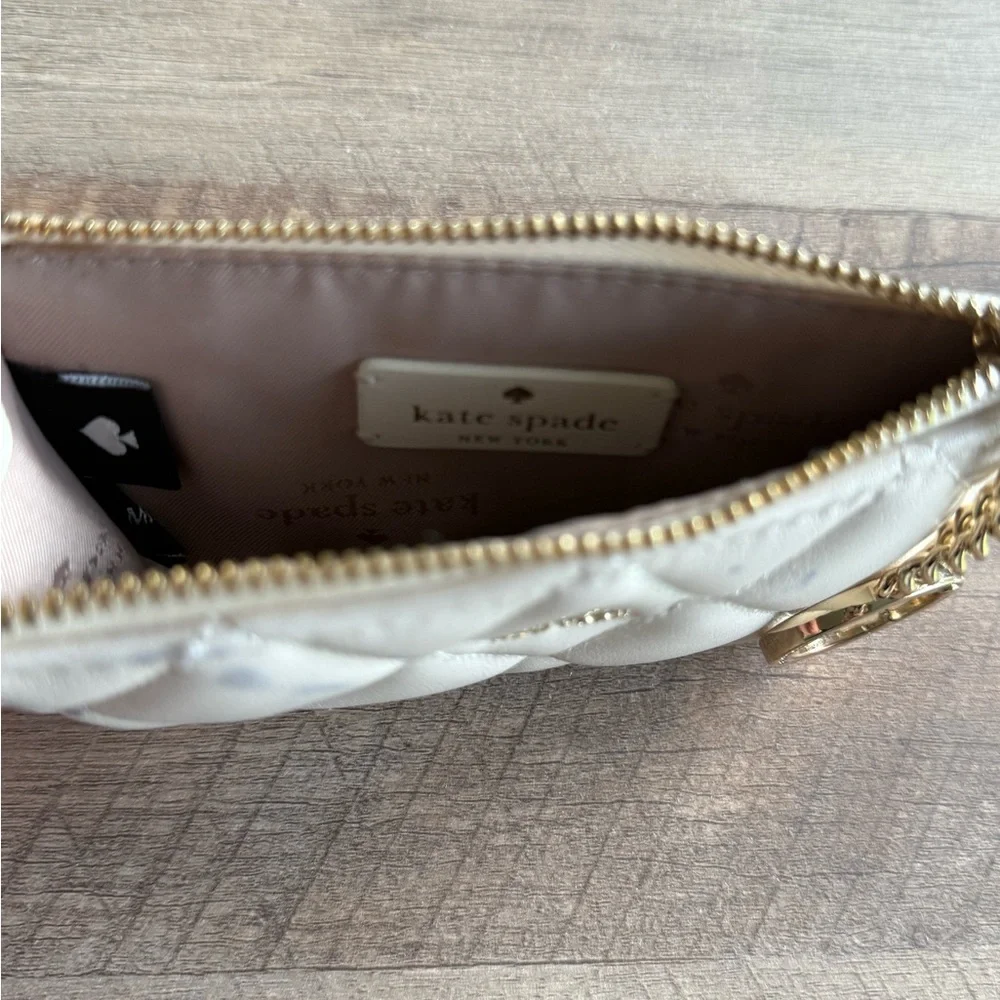 Kate Spade Quilted Beige Wallet with Gold Accents - Picture 8 of 12